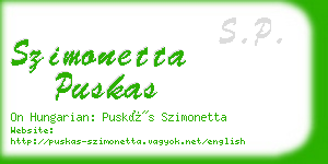 szimonetta puskas business card